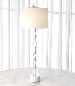 Facette Lamp w/White Marble Base