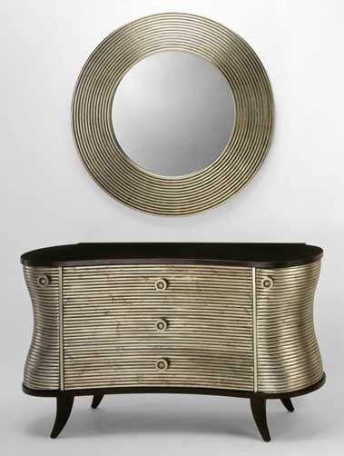 Textured Circle Mirror