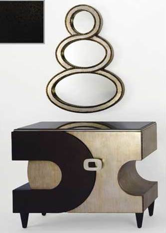 Pewter Ellipses Wall Mirror
