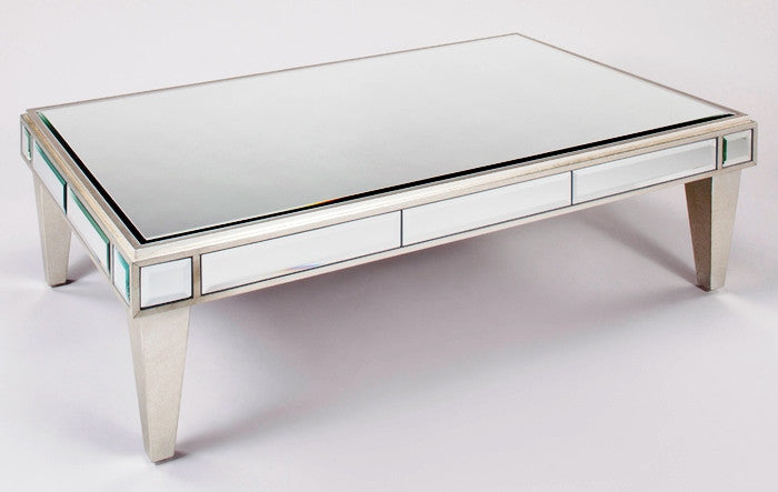 Mirrored Rectangular Cocktail Table