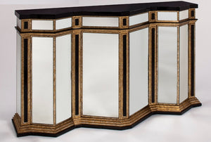 Mirrored 4-Door Cabinet