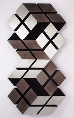 Three-Dimensional in Silver & Black
