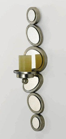 Mirrored Circles N Ovals Wall Candle Holder