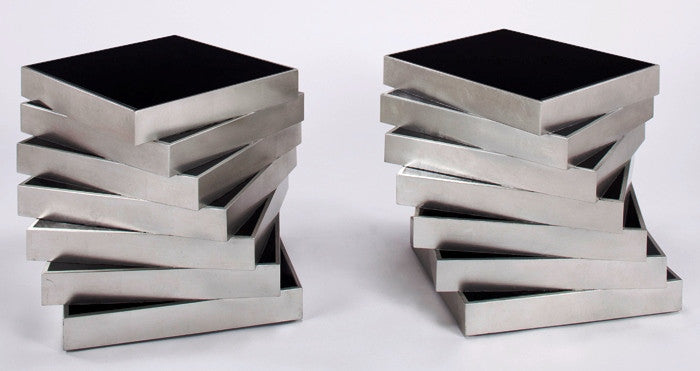 ZZ- Metallic Stack Accent Table