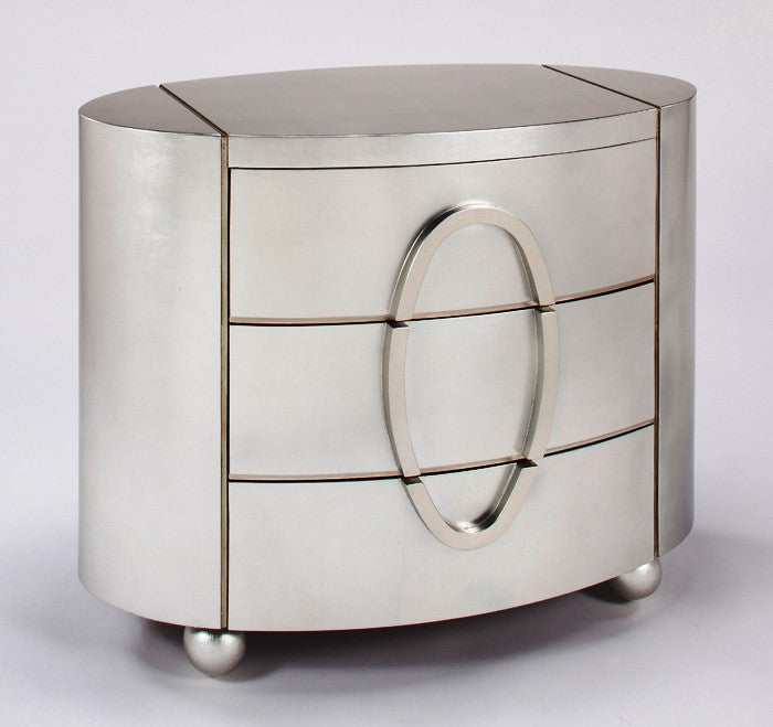 Silver Oval Cabinet