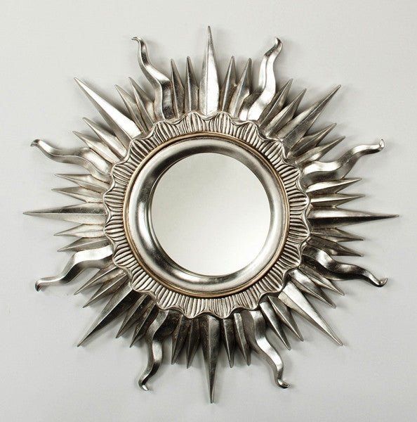 Silver Sun Wall Mirror