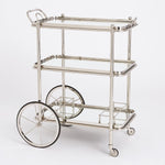 English Bar Cart & Tea Trolley - Nickel | Brass