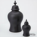Beaufort Ginger Jar - Matte Black & White