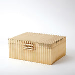 Corrugated Bamboo Box - Brass | Nickel