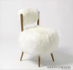 Hailey Chair-Mongolian Lamb-White
