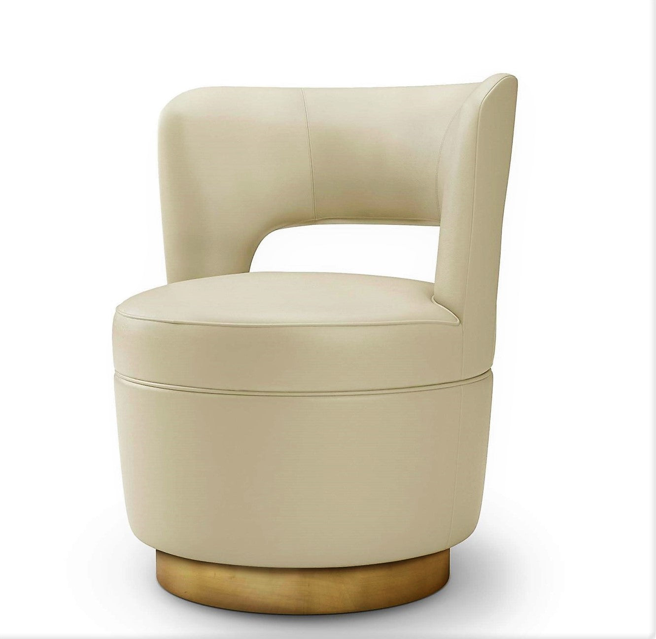 Stella Swivel Chair - Milk Leather