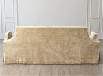 DIANA SKIRTED SOFA-DRAGONFLY BLUE & FINN HAZELNUT