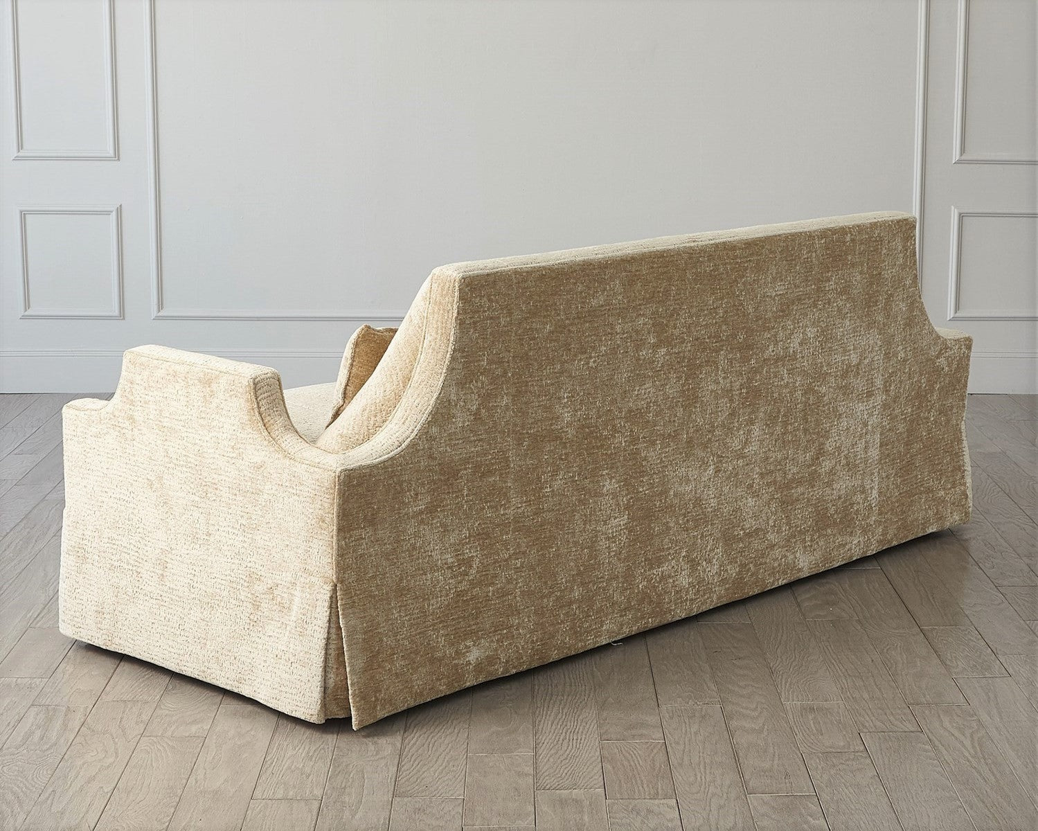 DIANA SKIRTED SOFA-DRAGONFLY BLUE & FINN HAZELNUT