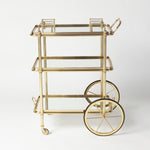 English Bar Cart & Tea Trolley - Nickel | Brass
