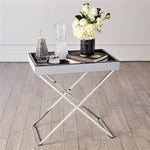 Folding Tray Table - Antique Graphite Mirror in Nickel