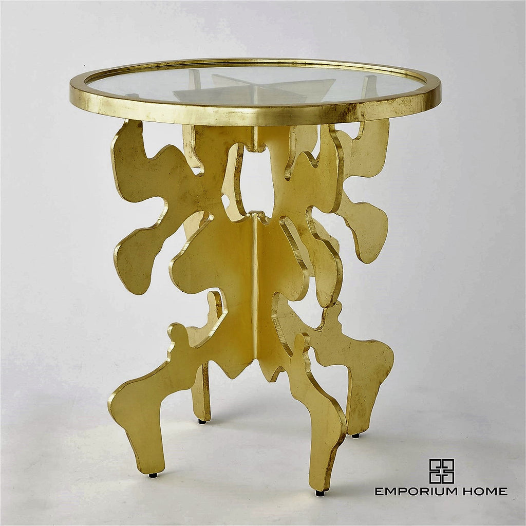 Ink Blot Side Table - Gold | Nickel