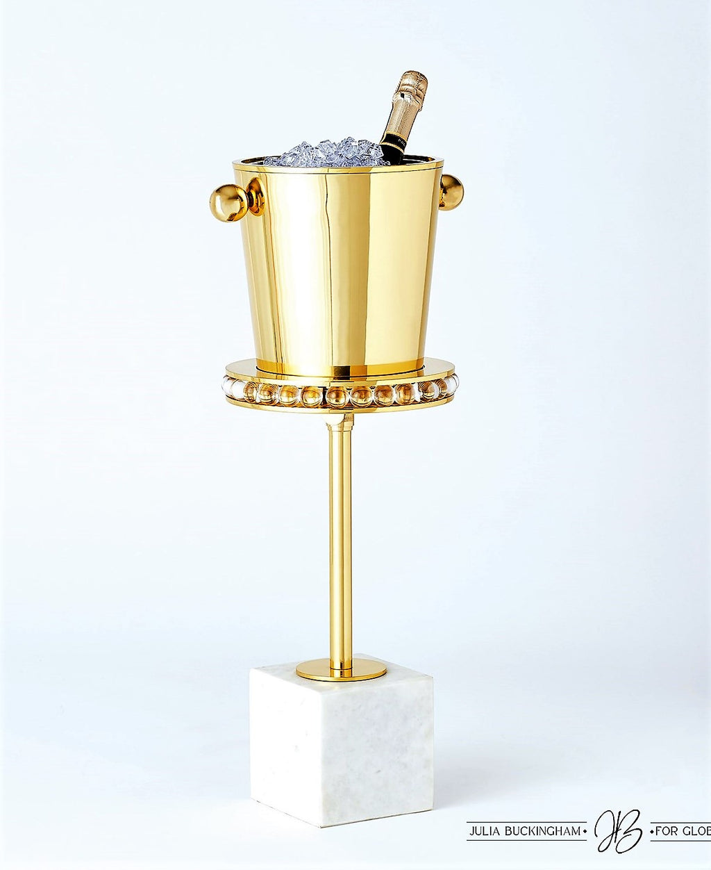 Margot Champagne Bucket-Brass & Margot Side Table - Brass