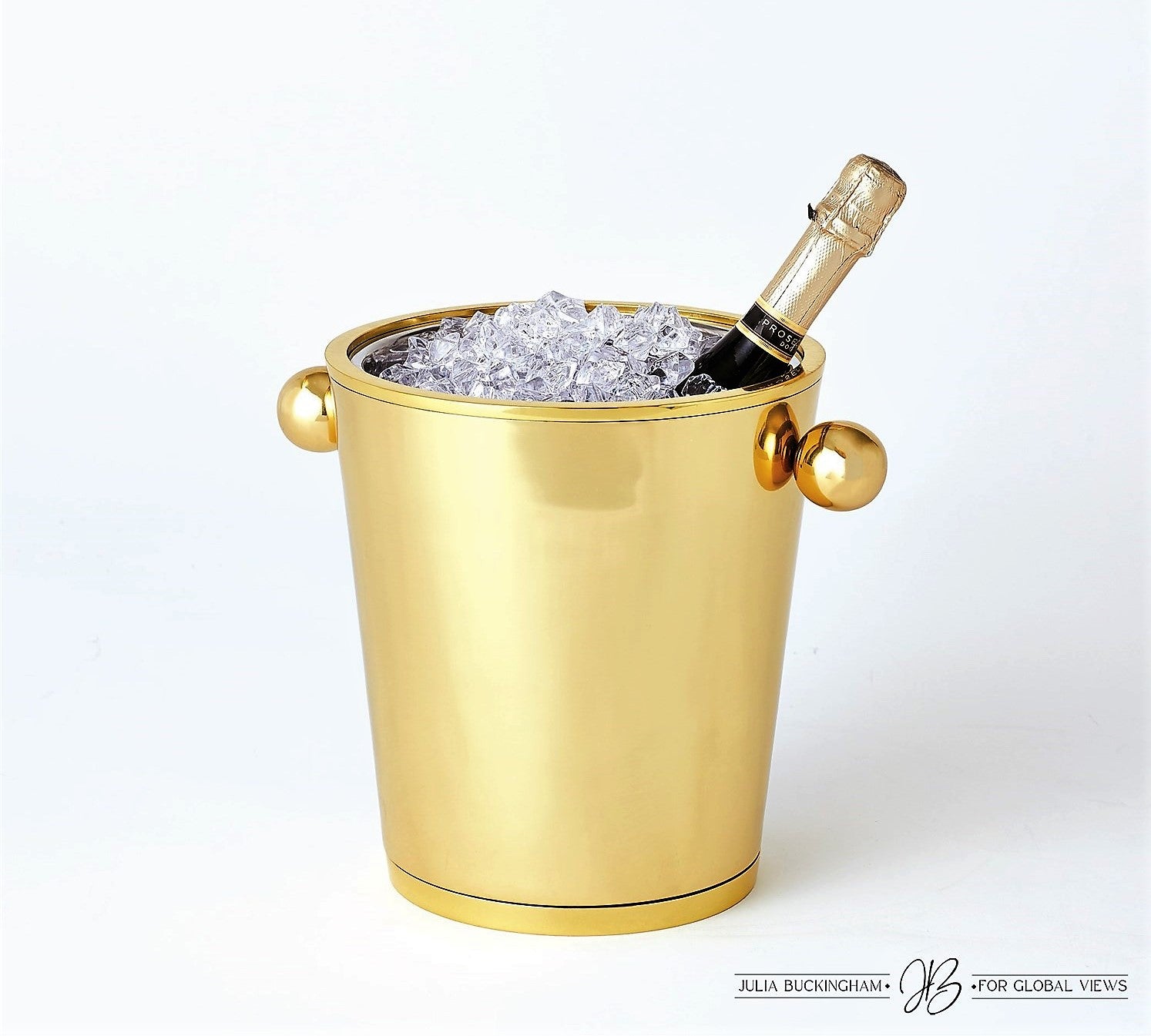 Margot Champagne Bucket-Brass & Margot Side Table - Brass
