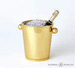 Margot Champagne Bucket-Brass & Margot Side Table - Brass