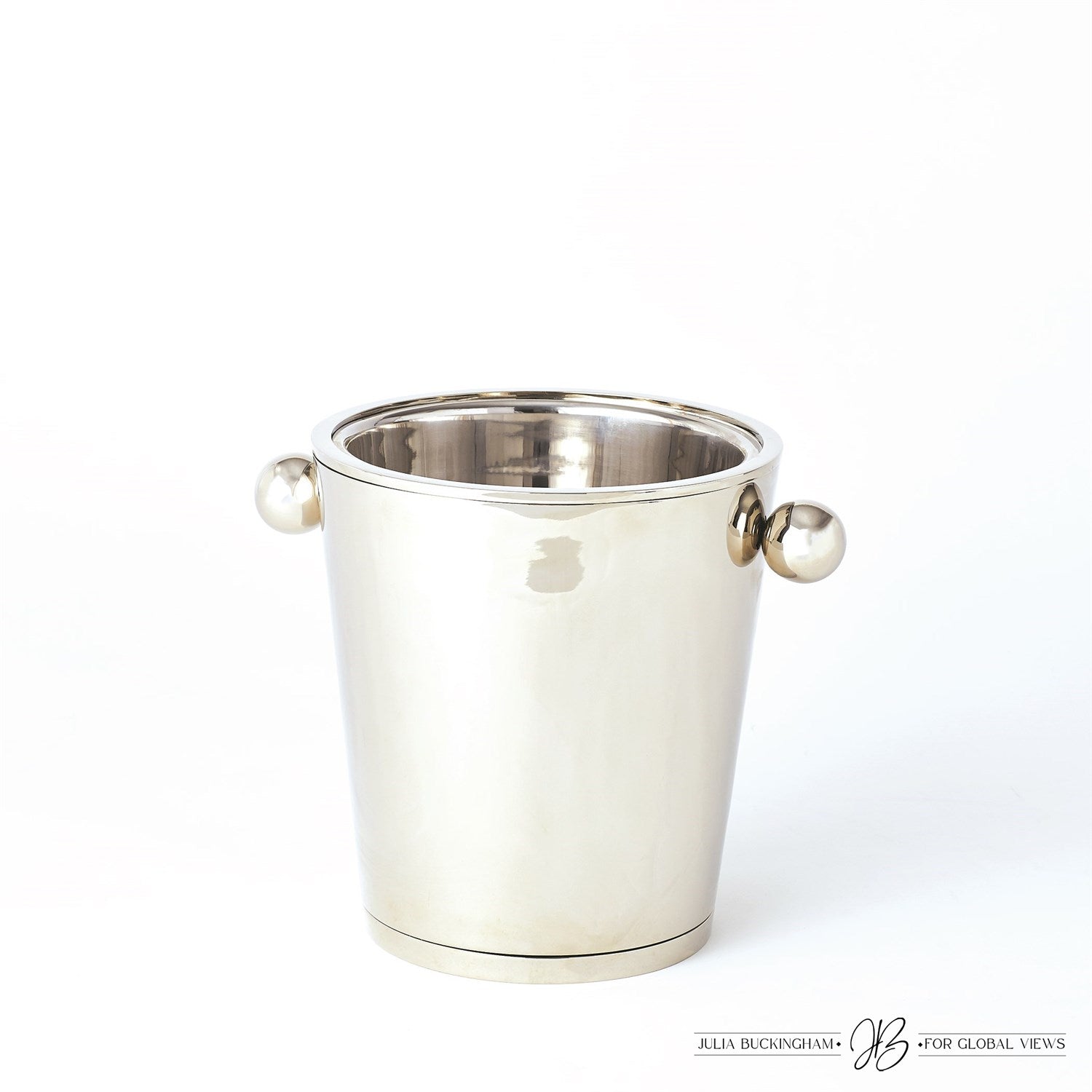 Margot Champagne Bucket- Nickel & Margot Side Table - Nickel