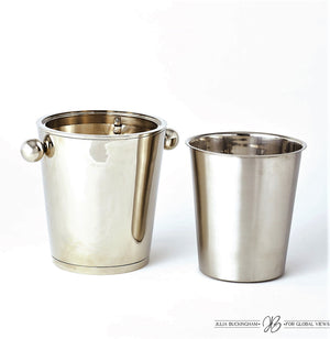Margot Champagne Bucket- Nickel & Margot Side Table - Nickel