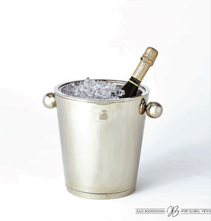 Margot Champagne Bucket- Nickel & Margot Side Table - Nickel