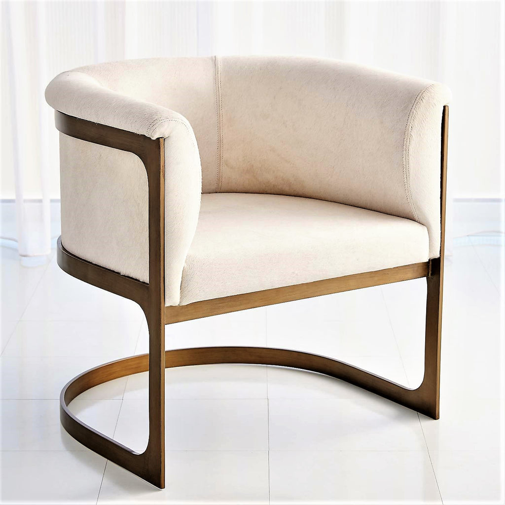 Regan Barrel Chair - Ivory | Grey