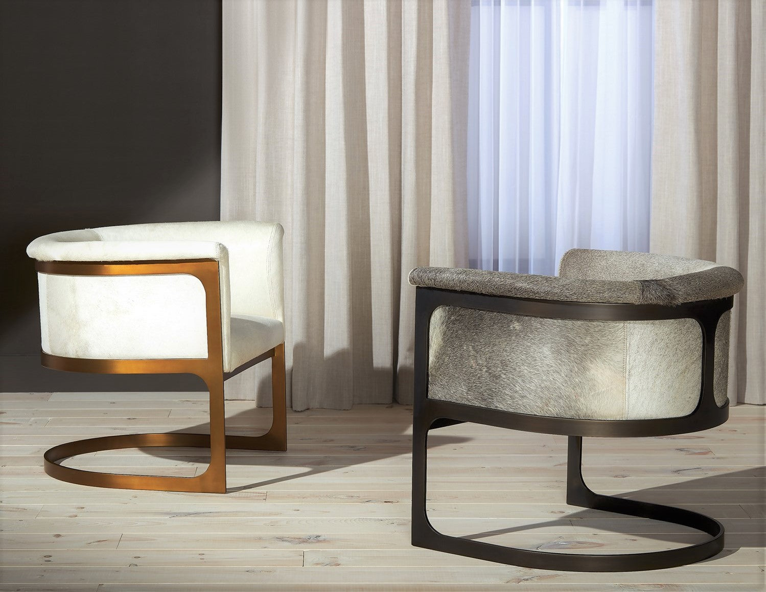 Regan Barrel Chair - Ivory | Grey