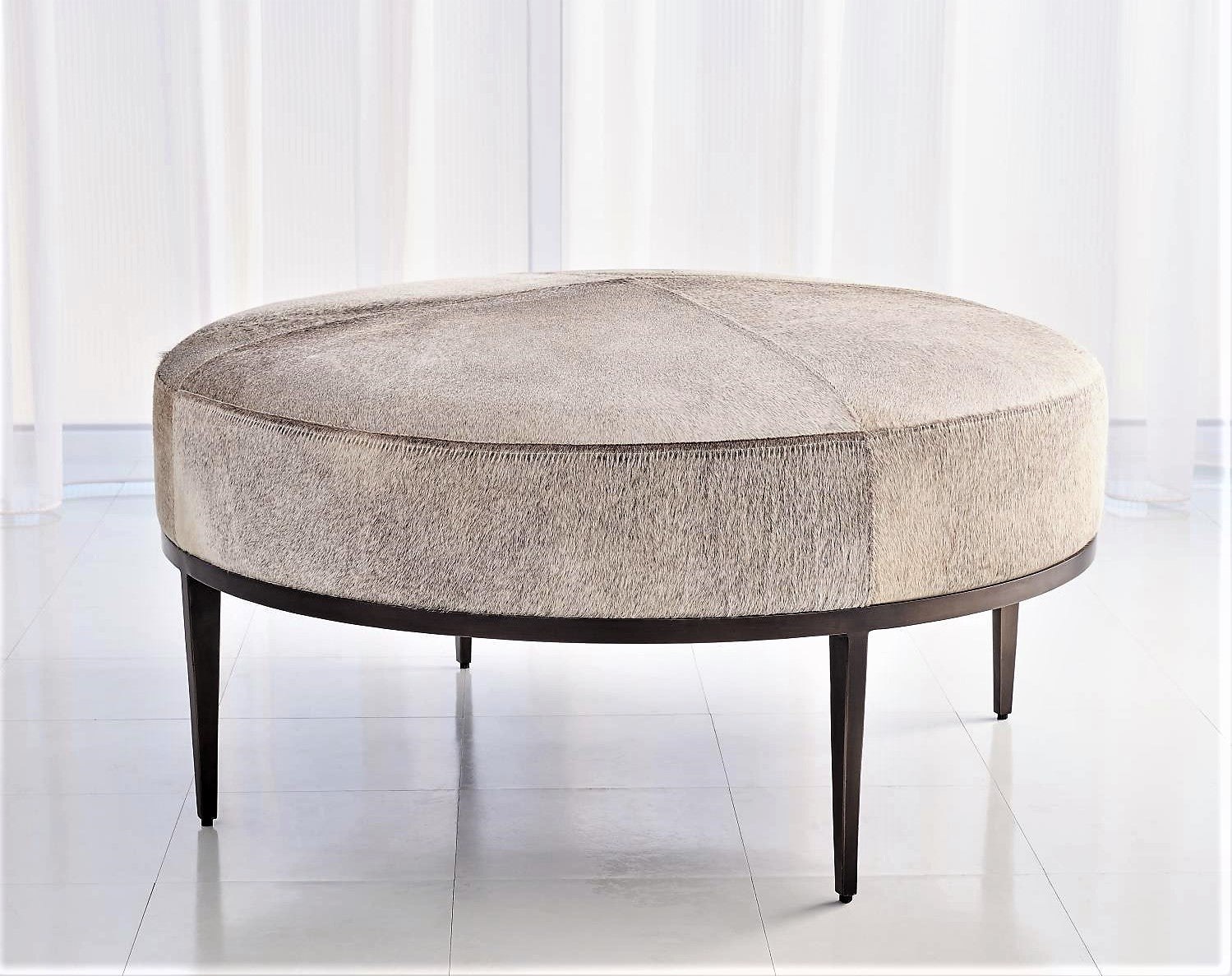 Urban Ottoman - Ivory | Grey