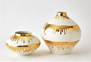 Nuove Vase Collection - Gold Drips