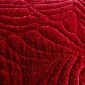 Velvet Parlor Throw - Red