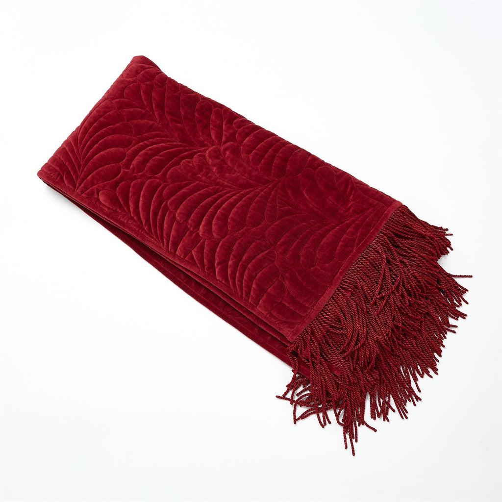 Velvet Parlor Throw - Red