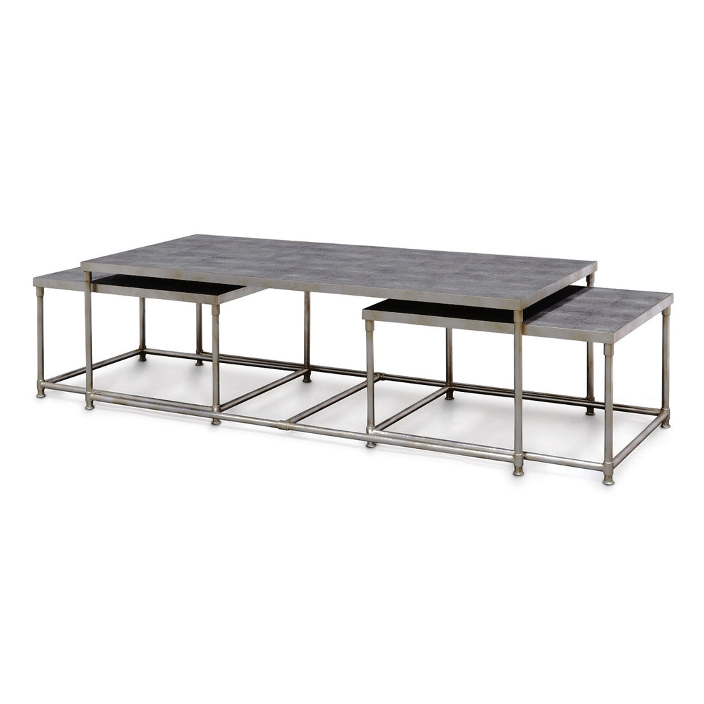 ZZ -Mansfield Shagreen Nesting Coffee Tables - S/3
