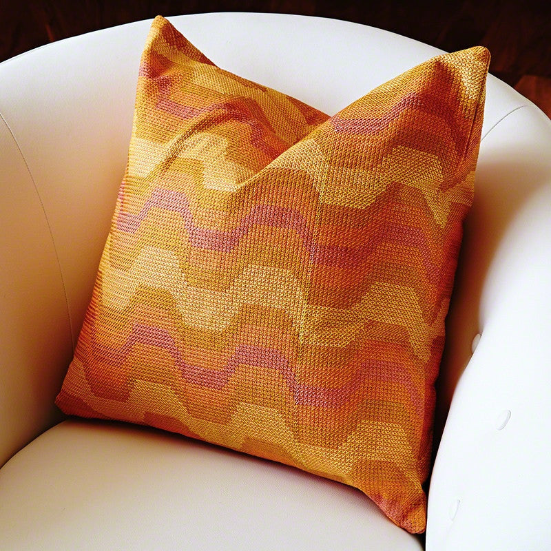 Zig Zag Pillow-Orange